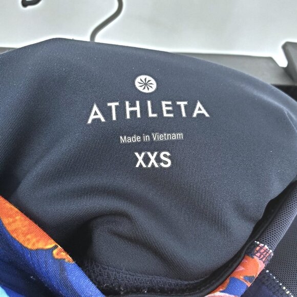 Athleta Tropical Precision High Rise Floral Print Navy Leggings XXS - Picture 8 of 12